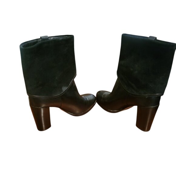 MICHAEL KORS Fulton Harness Bootie Suede Logo Buckle Block Heel - Picture 7 of 12